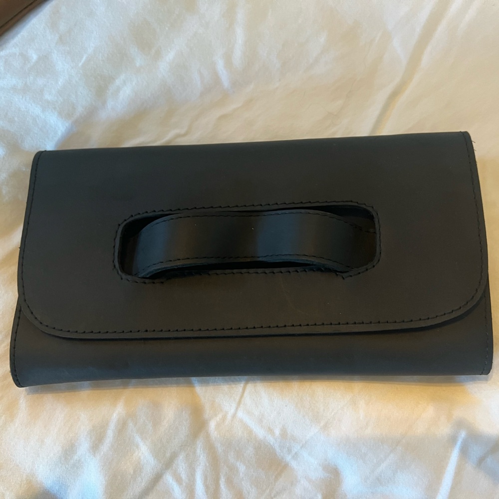 Able Black Clutch with Handle